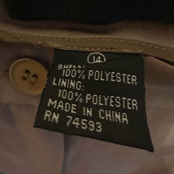 Focus 2000 Womens Taupe Polyester Pleated Front Trousers Size 14 - Picture 2 of 9